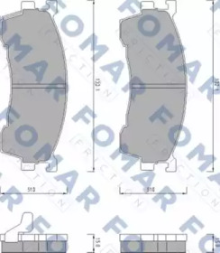 FOMAR FRICTION fo459481 -  Комплект тормозных колодок, дисковый тормоз